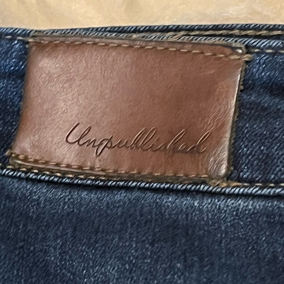 Anthropology Unpublished Dark Blue High Rise Skinny Ankle Jeans - Picture 4 of 5